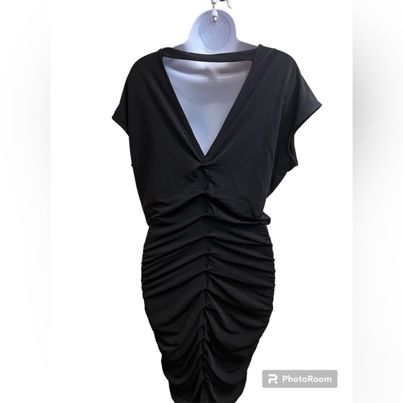 Moda International dress Size S blouson with ruching - Picture 2 of 4